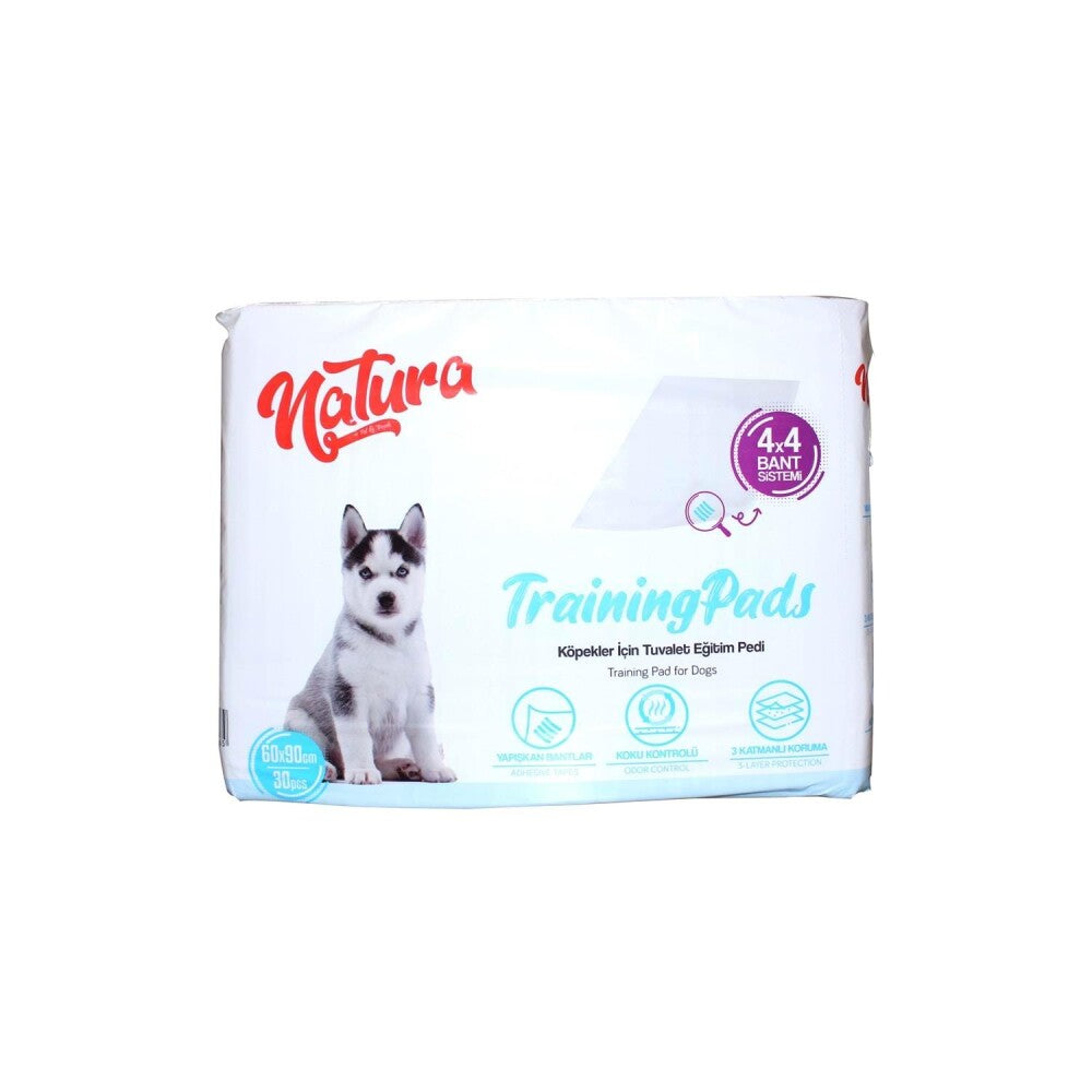Natura Puppy Training Pads with Adhesive Strips 60x90cm 30 Count