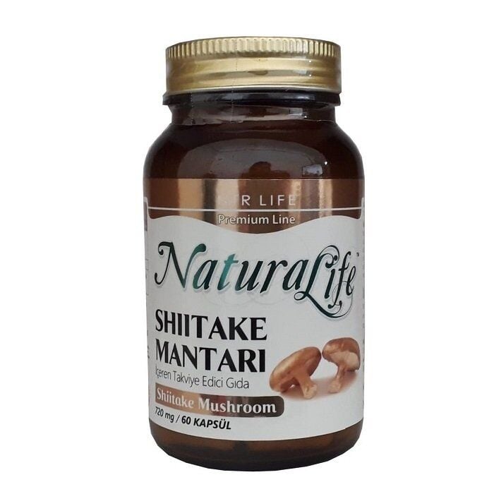 Natura Life Shiitake Mushroom Extract Dietary Supplement 60 Capsules