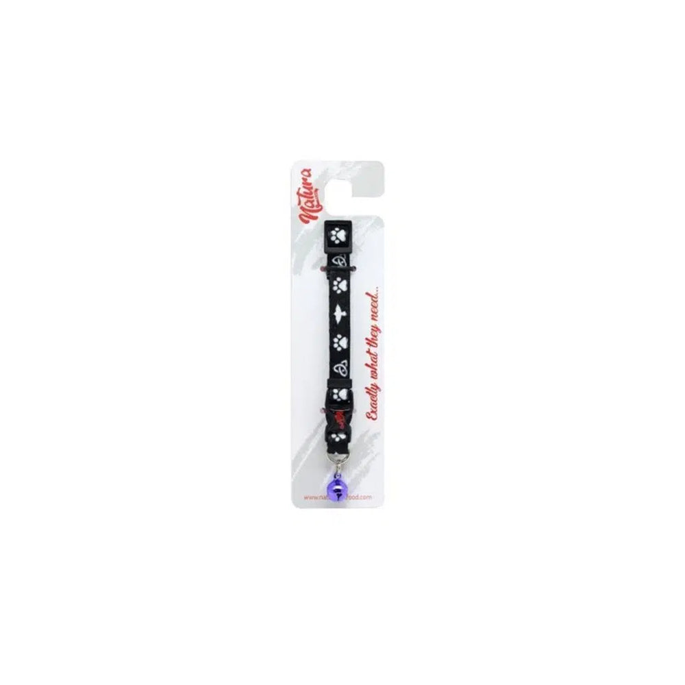 Nutri Canin Natura Cat Collar with Bird and Paw Print Black