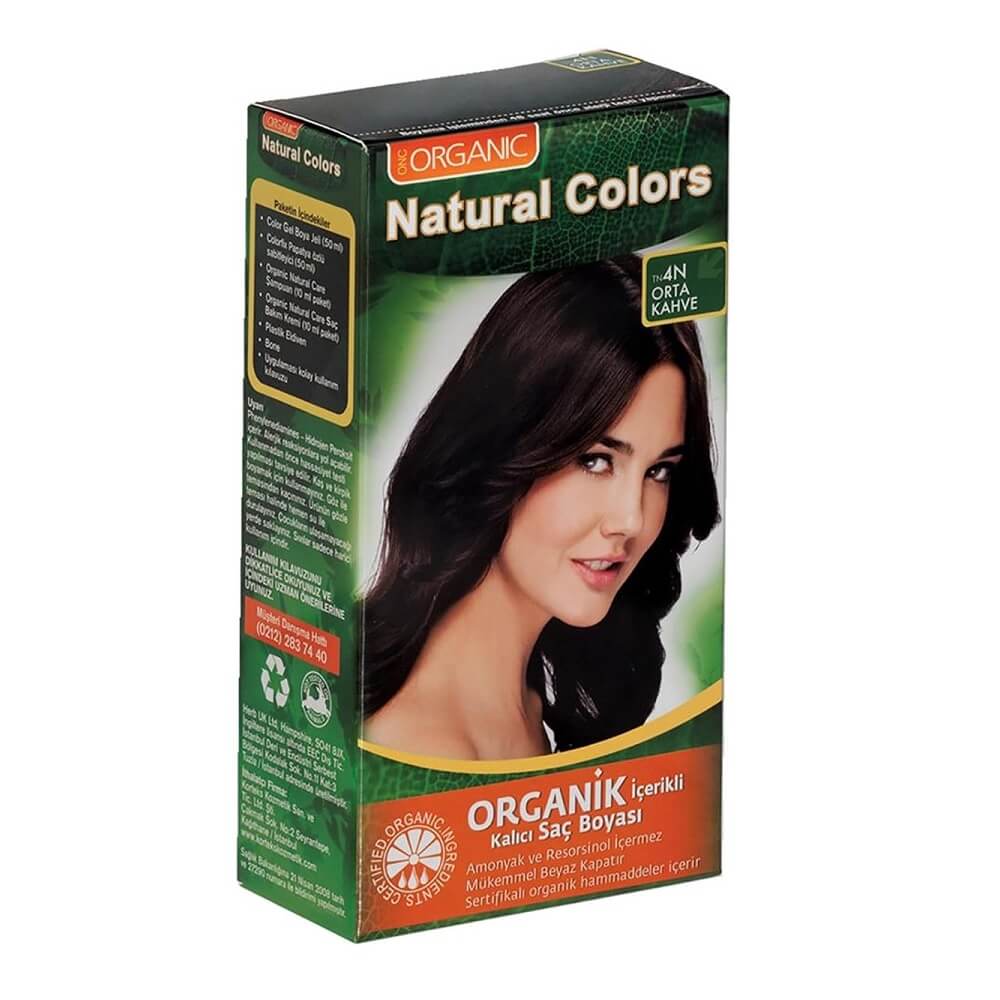 Natural Colors 4N Medium Brown Organic Hair Dye for Shine
