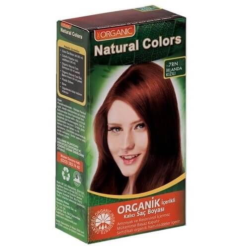 Natural Colors Organic Hair Dye 7RN Irish Red for Vibrant Shine