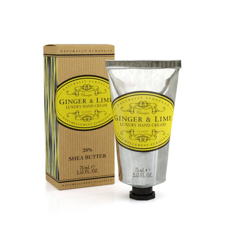 Naturally European Ginger &amp; Lime Hand Cream with Shea Butter 75ml