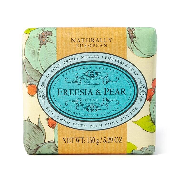 Naturally European Freesia &amp; Pear Soap Bar 150g