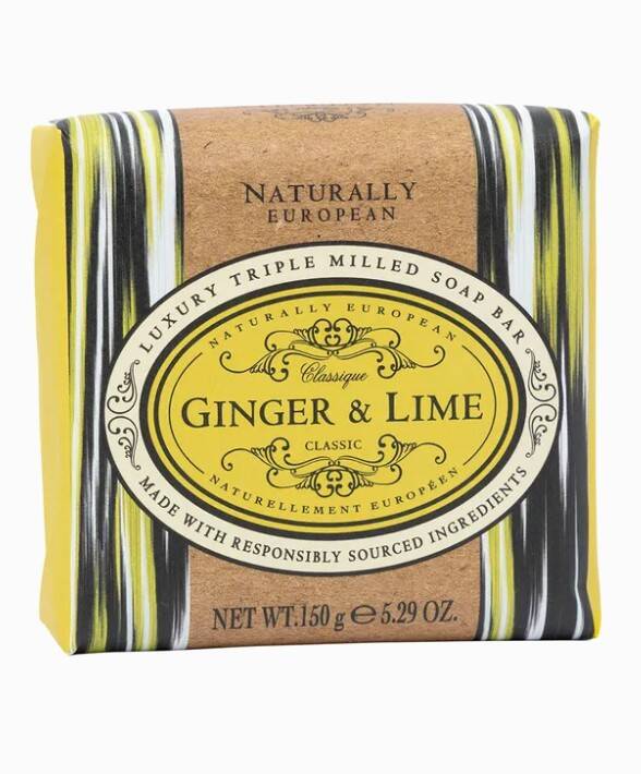 Naturally European Ginger & Lime Soap Bar 150g