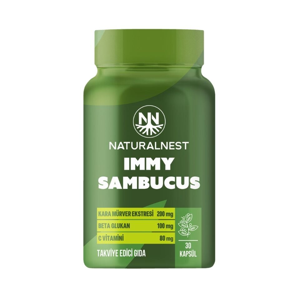 Naturalnest IMMY Sambucus Elderberry & Beta Glucan 30 Capsules