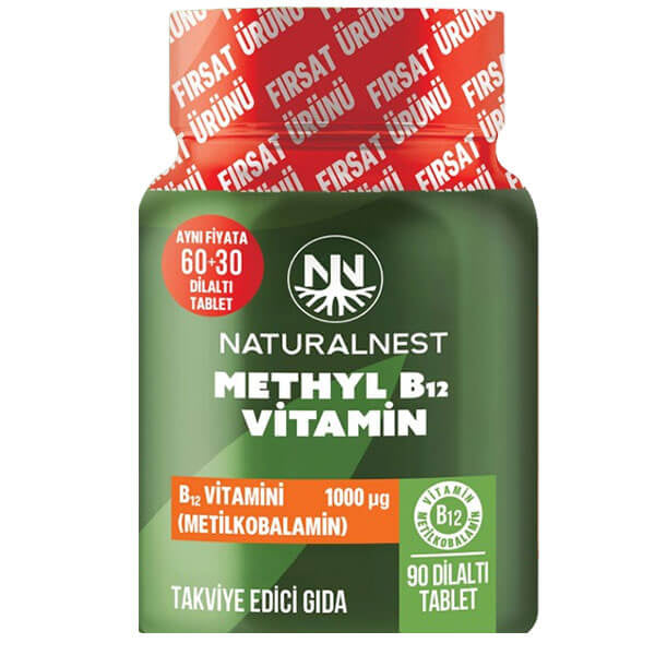 Naturalnest Methyl B12 Sublingual Vitamin B12 90 Tablets