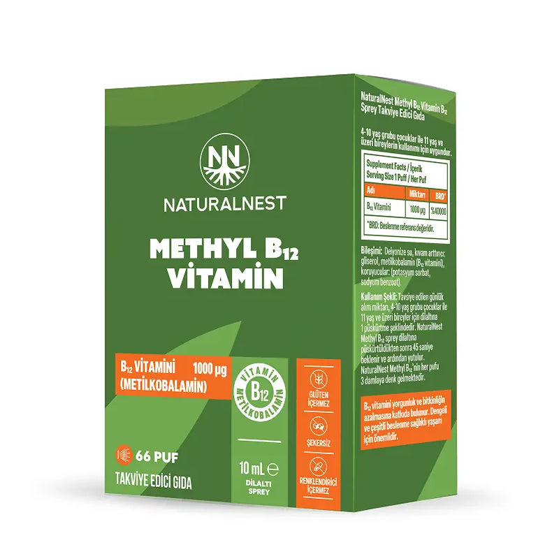 Naturalnest Methyl B12 Vitamin Spray High Potency 10 ml