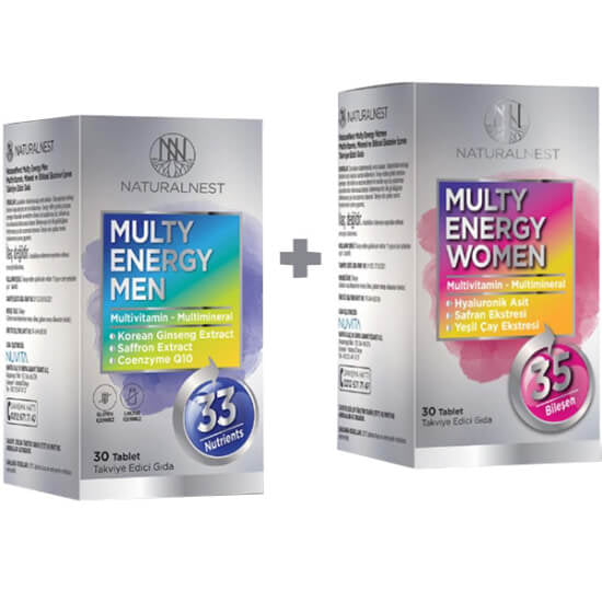 Naturalnest Multy Energy Family Pack for Men &amp; Women, 60 Tablets