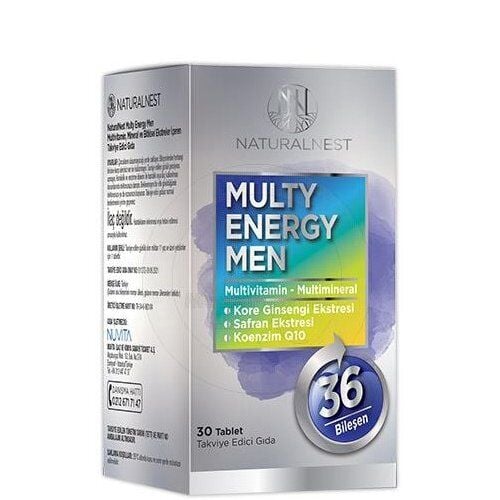 Naturalnest Multy Energy Men Daily Multivitamin 30 Tablets
