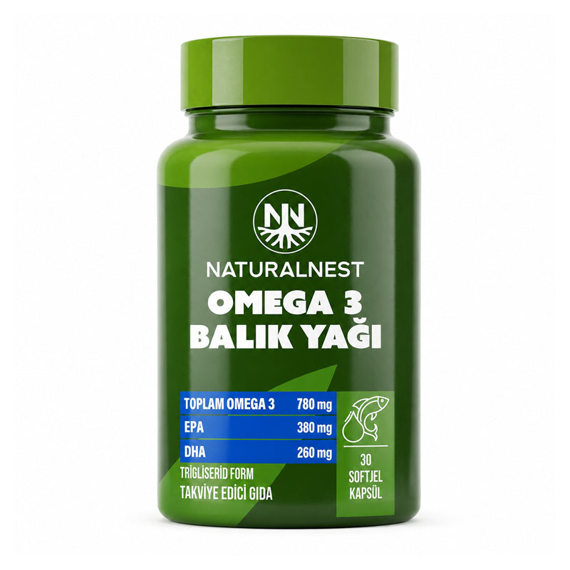 Naturalnest Omega 3 Fish Oil High EPA & DHA Supplement 30 Softgels
