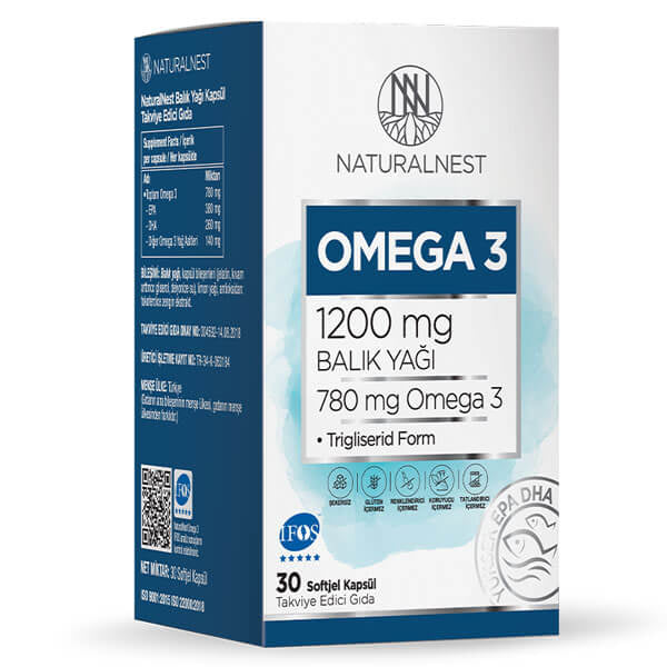 Naturalnest Omega 3 Fish Oil Softgels 30 Capsules