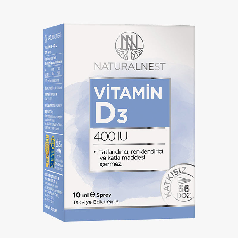 Naturalnest Vitamin D3 400 IU Oral Spray for Daily Support 10 ml