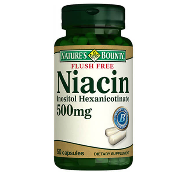 Nature's Bounty Flush Free Niacin 500 mg Capsules - 50 Count