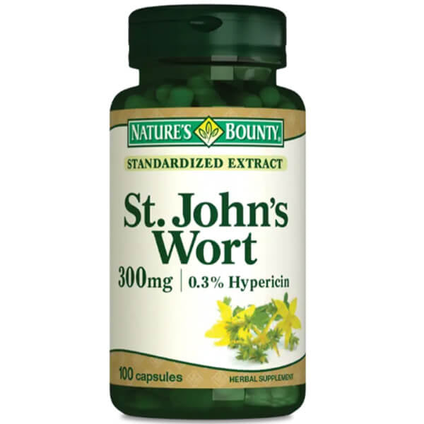 Nature's Bounty St. John's Wort 300 mg Herbal Supplement 100 Capsules