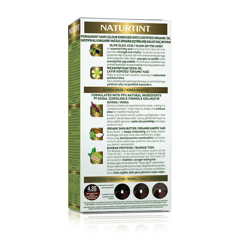 Naturtint Permanent Hair Color 4.35 Intense Cappuccino 170ml