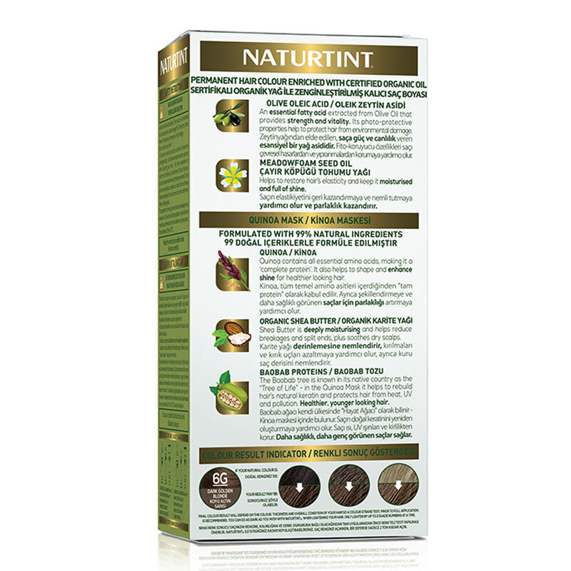 Naturtint Permanent Hair Color 6G Dark Golden Blonde 170ml