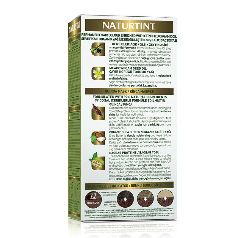 Naturtint Permanent Hair Color 7.7 Teide Brown 170ml