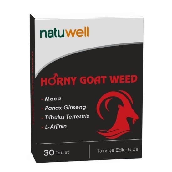 Natuwell Horny Goat Weed Maca & Ginseng Supplement 30 Tablets