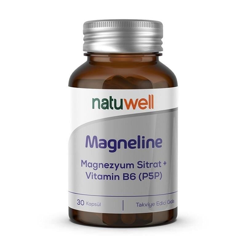 Natuwell Magneline Magnesium Citrate & P5P Support 30 Capsules