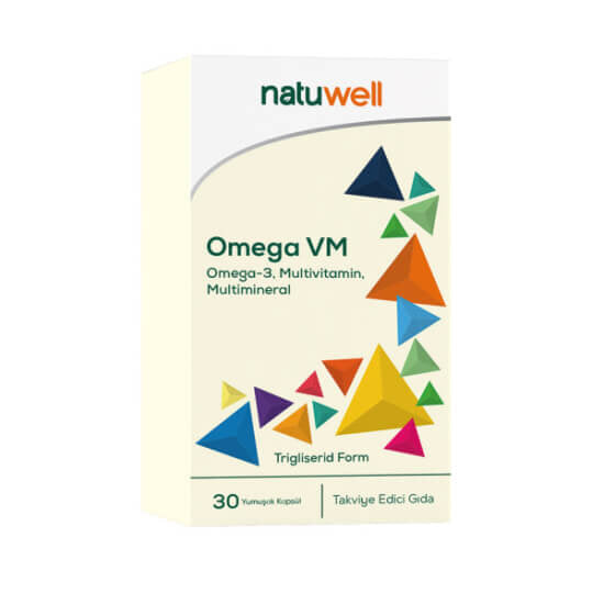 Natuwell Omega VM Multivitamin &amp; Omega-3 Supplement 30 Tablets