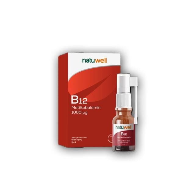 Natuwell Vitamin B12 Methylcobalamin Spray for Energy Support 5ml