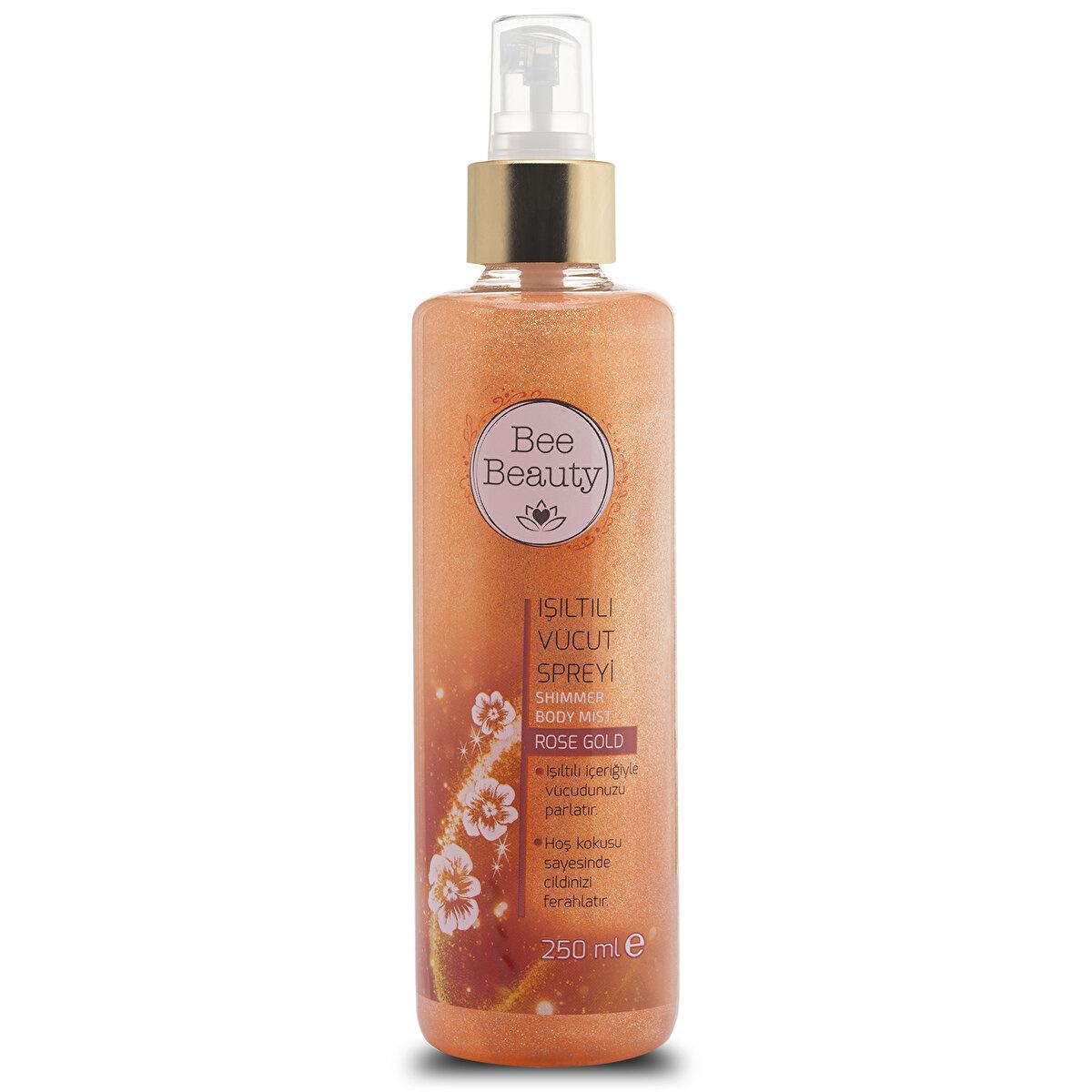 Bee Beauty Rose Gold Shimmering Body Spray - Long Lasting Fragrance & Bronzed Glow Rose Gold Shimmering Body Spray - Bee Beauty Shimmering Body Spray, Rose Gold Body Spray, Bee Beauty Body Spray, Long-lasting Fragrance Body Spray, Bronzed Glow Body Spray, Body Fragrance, Shimmering Effect, Lightweight Formula, Daily Fragrance, Post-Shower Refreshment, Pre-Event Glow