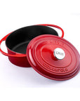 Lava Cast Iron Cookware - Durable Enamel Coated Oval Pot, 8.66 x 11.02 inches - Ideal for Home Cooks - view 3