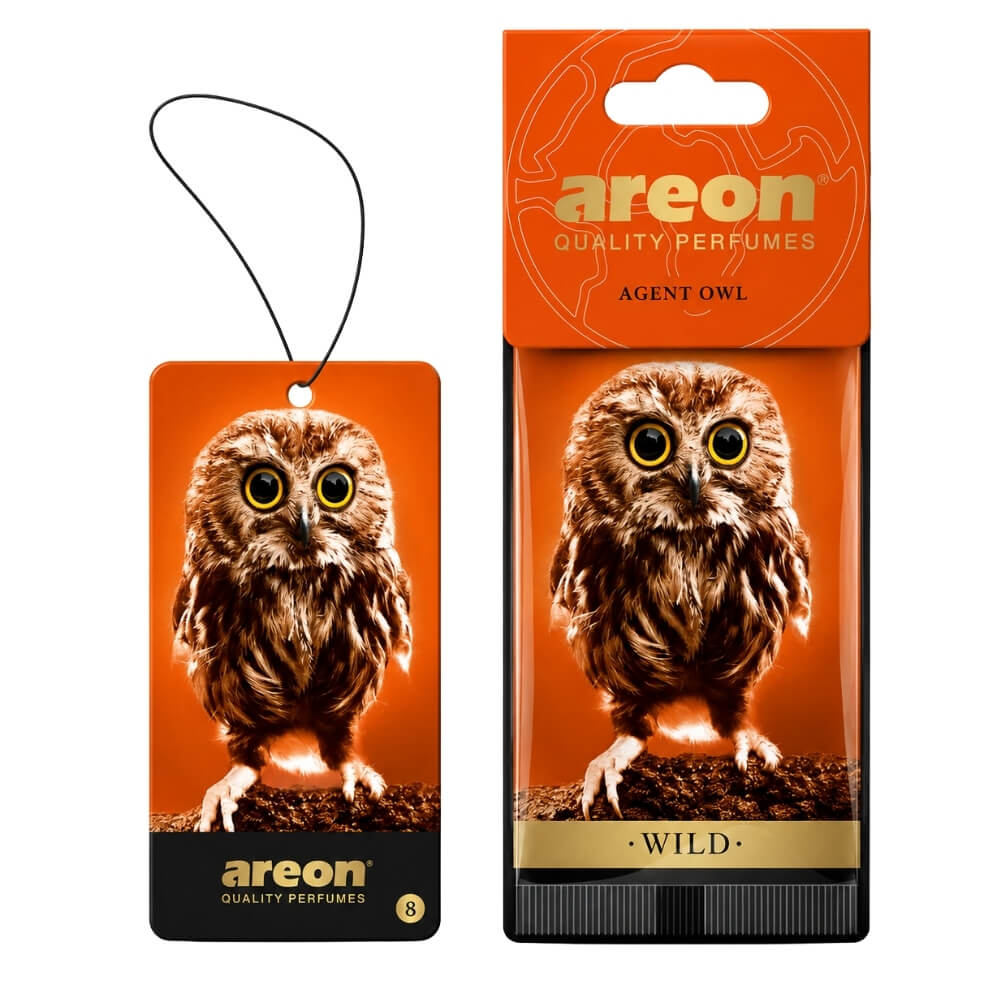 Areon Wild Agent Owl Car Air Freshener for Long-Lasting Freshness