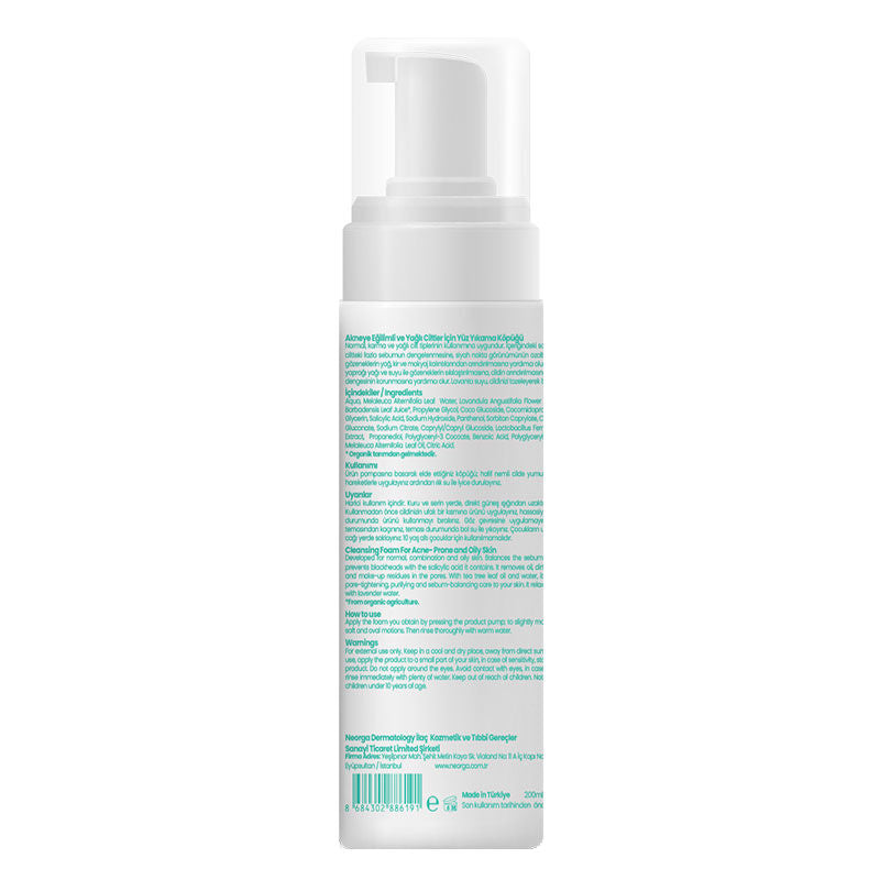 Neorga Cleansing Foam for Oily &amp; Blemish-Prone Skin 200 ml
