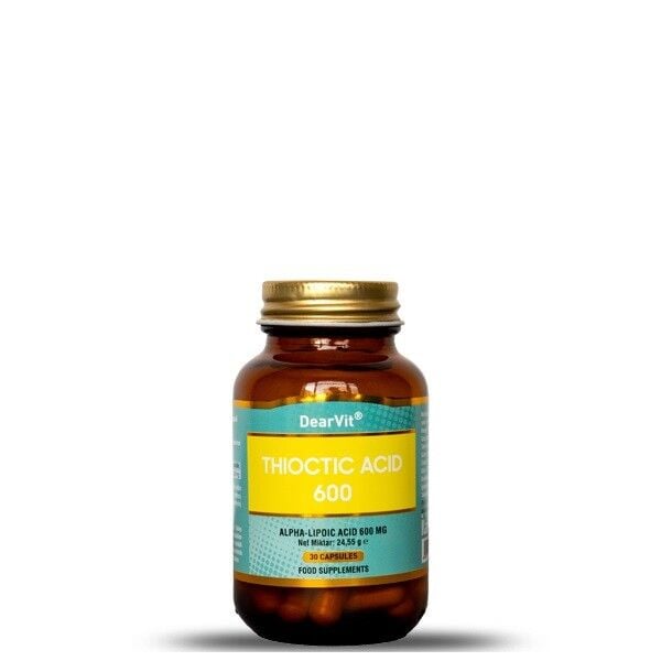 Dearvit Thioctic Acid 600 Alpha Lipoic Acid Supplement 30 Capsules