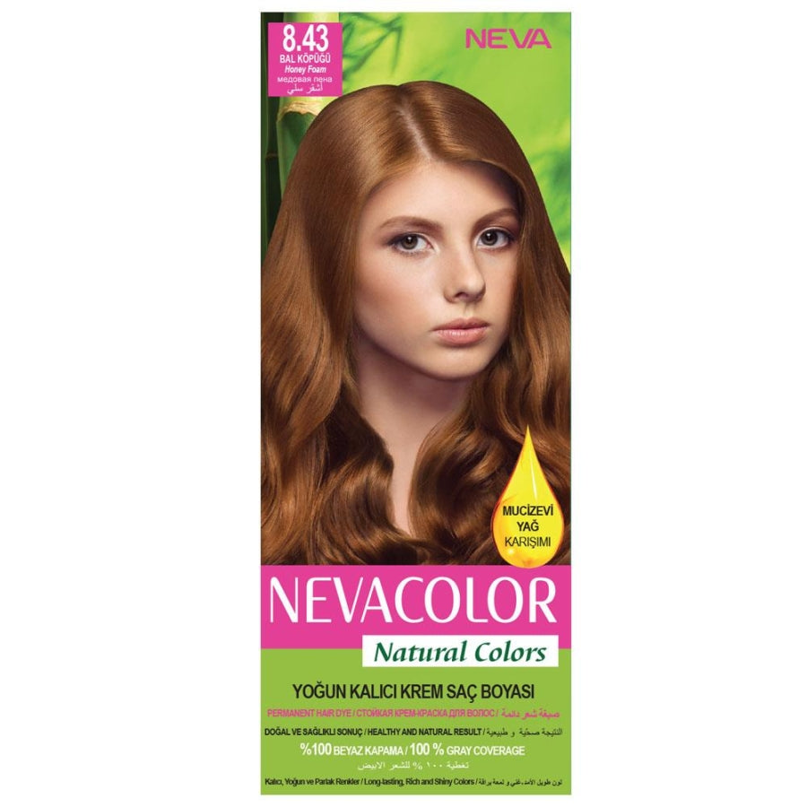 Nevacolor Hair Color Set 8-43 Honey Foam for Vibrant Shine