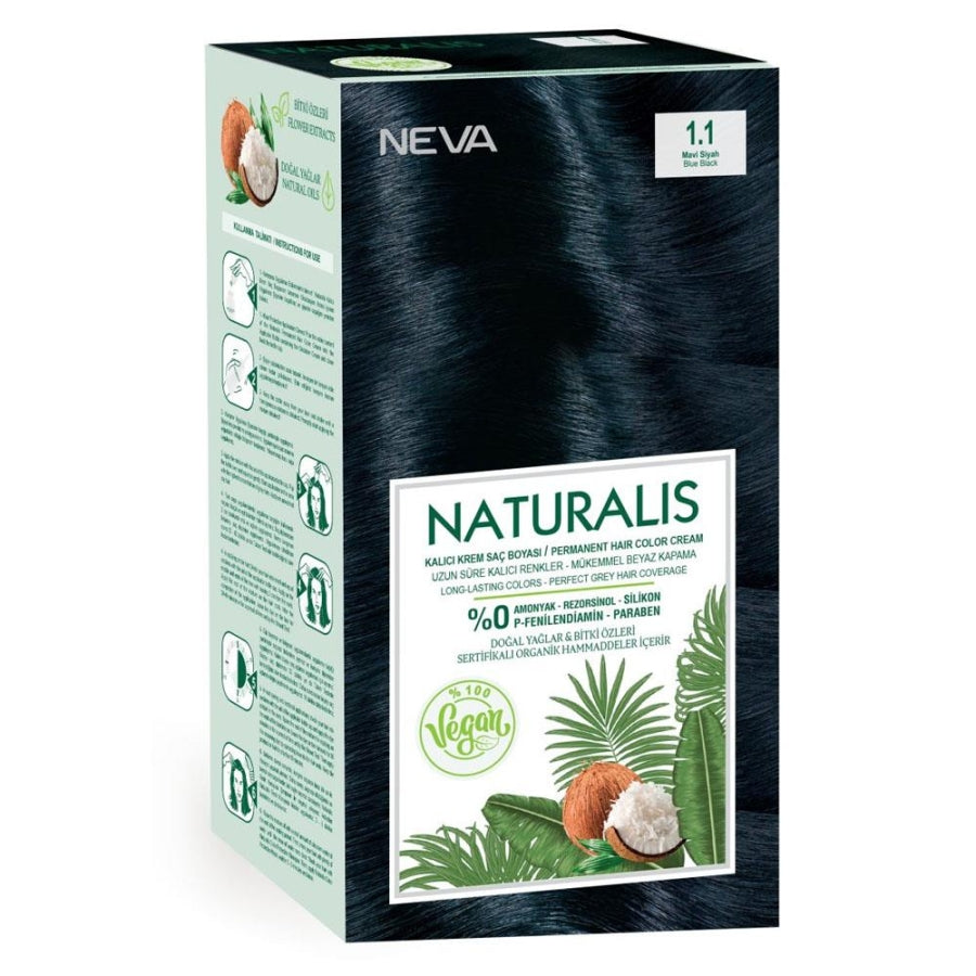 Nevacolor Naturalis 1-1 Blue Black Vegan Hair Color 50ml