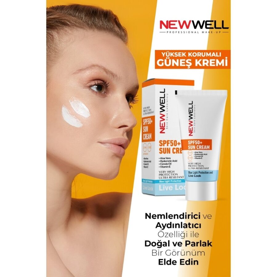 New Well SPF 50+ Sunscreen with Soothing Aloe Vera 50ml