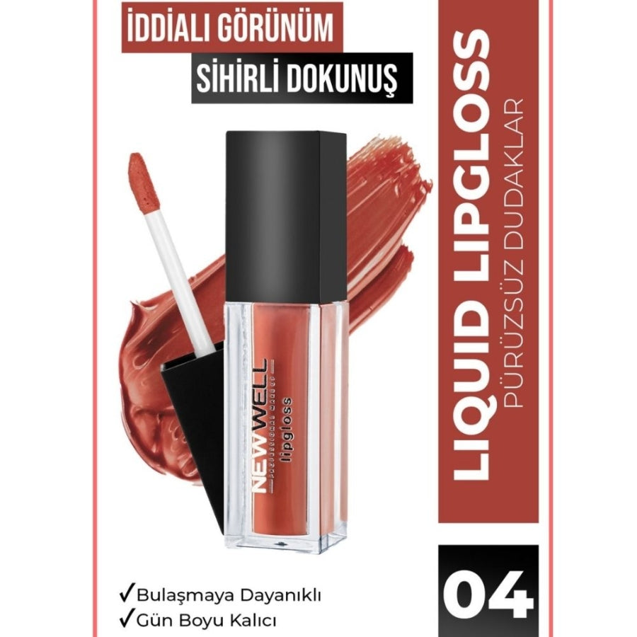 New Well Liquid Matte Long-Wear Smudge-Proof Lip Gloss 04