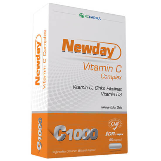 Rcfarma Newday Vitamin C Complex with Zinc &amp; D3 30 Capsules