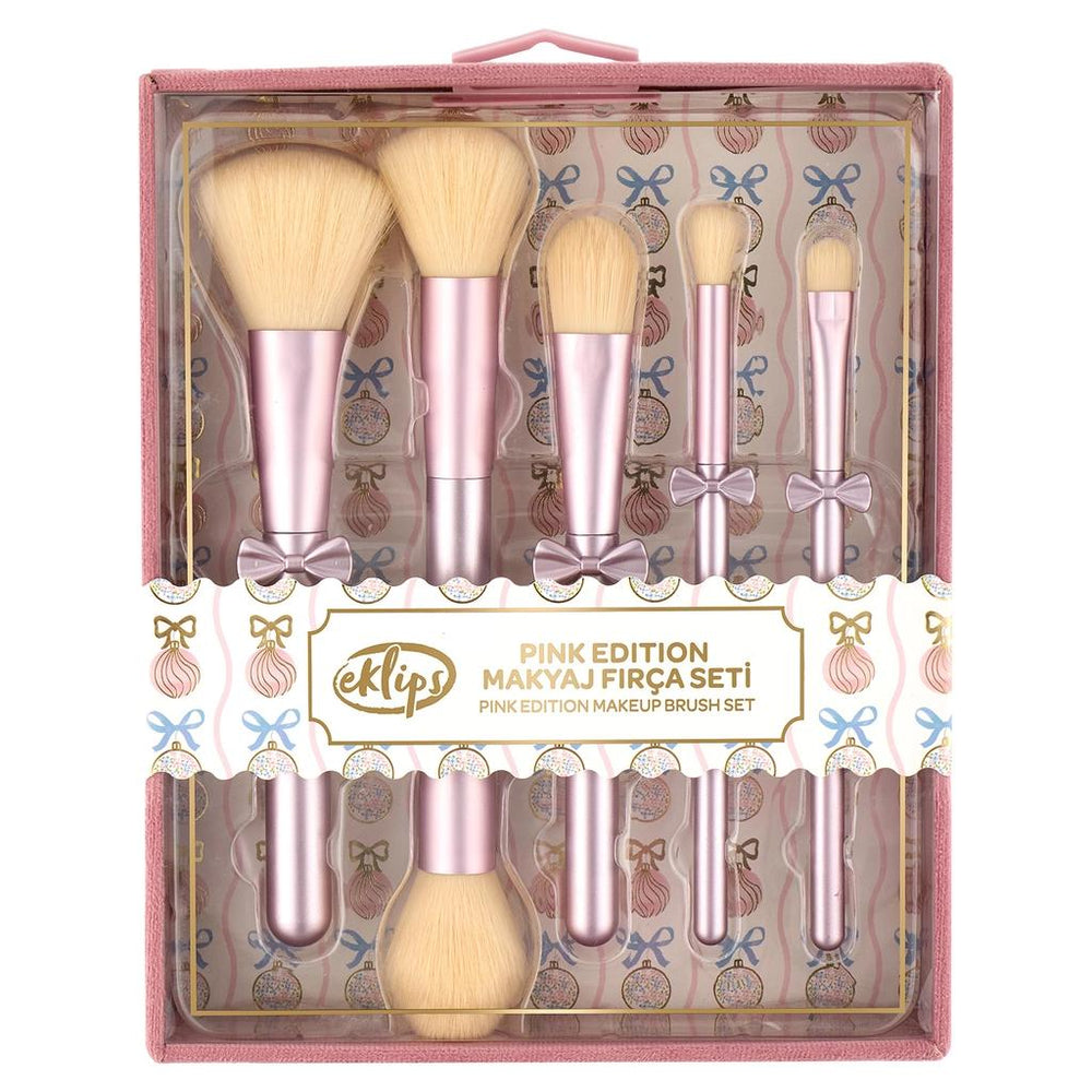 Eklips Pink Edition 5-Piece Makeup Brush Set