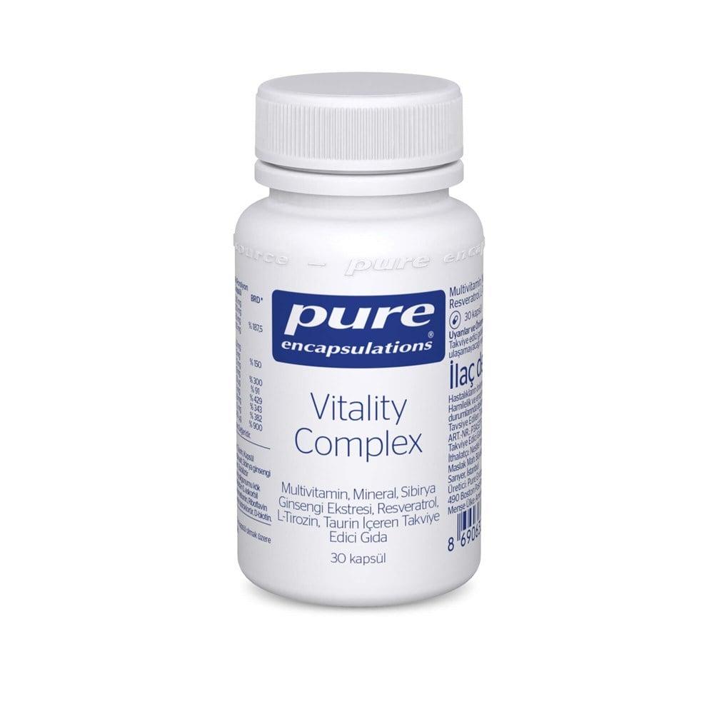Pure Vitality Complex Dietary Supplement - Multivitamin, Vegan &amp; Vegetarian Friendly, 30 Capsules Pure Vitality Complex - Multivitamin for Vegans &amp; Vegetarians Dietary Supplement, Multivitamin, Vegan Supplement, Vegetarian Supplement, Ginseng Supplement, Resveratrol, Taurine, L-Tyrosine, Health Supplement, Vegan Friendly, Vegetarian Friendly, Energy Boost, Mental Clarity, Nutritional Support