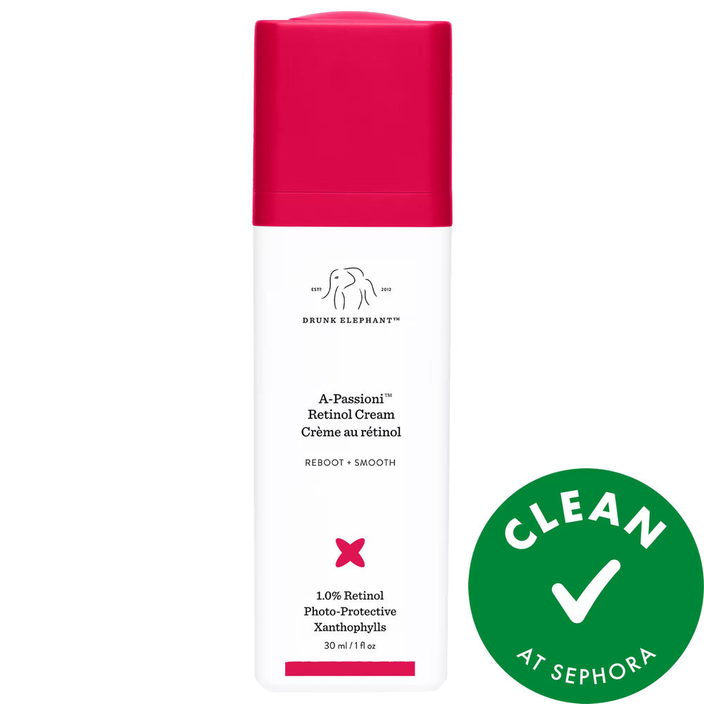 Drunk Elephant A-Passioni Retinol Cream - Anti-Aging, Vegan Skincare with 1.0% Retinol, Cruelty-Free Beauty for Fine Lines & Wrinkles Drunk Elephant Retinol Cream - Anti-Aging & Vegan Retinol Cream, Vegan Skincare, Anti-Aging Cream, Cruelty-Free Beauty, Fine Lines and Wrinkles Treatment, Skincare, Facial Treatments, Face Serums, Drunk Elephant, A-Passioni, Retinol, Anti-Aging, Vegan, Cruelty-Free, Recyclable Packaging, Skincare for Aging Skin, Hyperpigmentation Treatment, Skin Texture Improvement