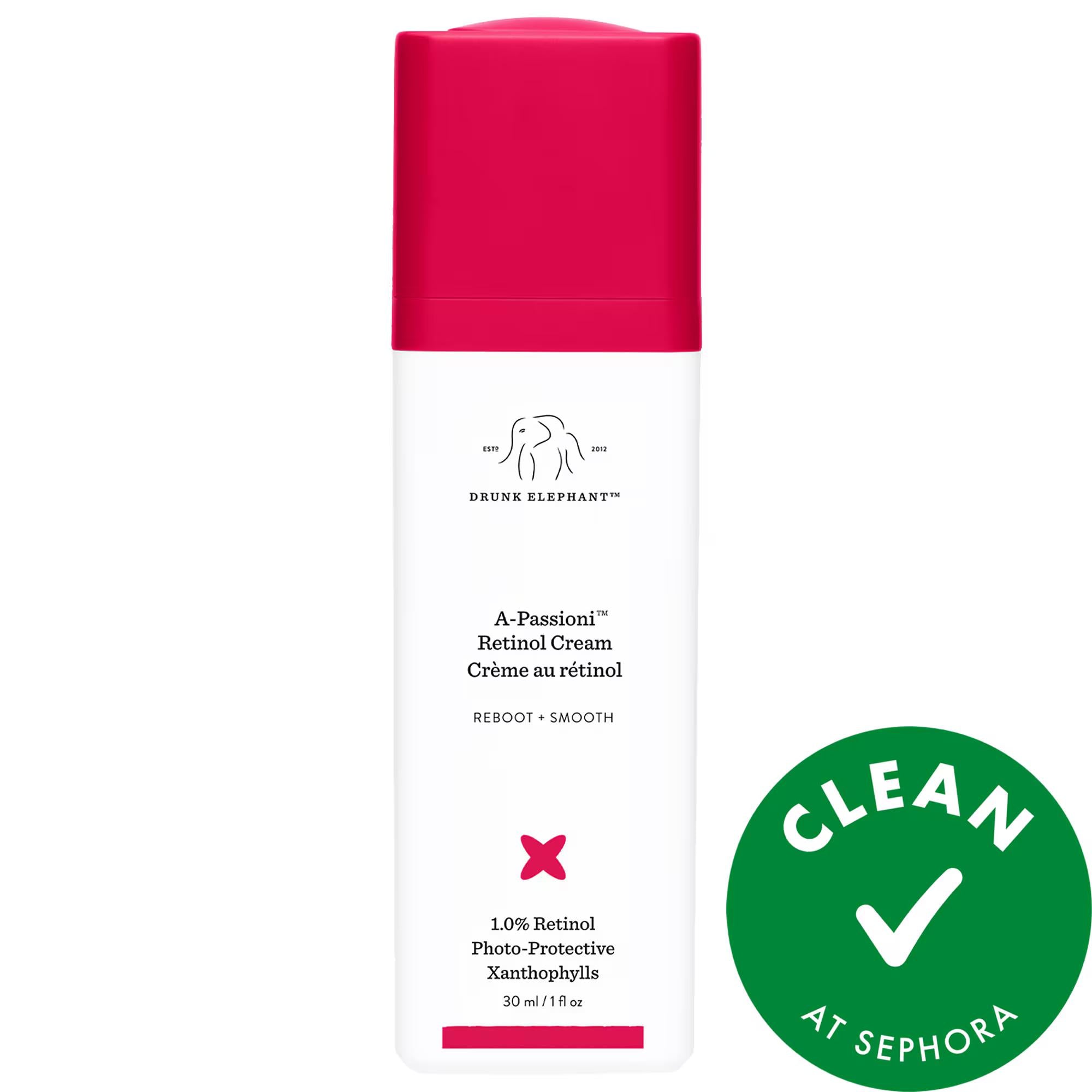 Drunk Elephant A-Passioni Retinol Cream - Anti-Aging, Vegan Skincare with 1.0% Retinol, Cruelty-Free Beauty for Fine Lines & Wrinkles Drunk Elephant Retinol Cream - Anti-Aging & Vegan Retinol Cream, Vegan Skincare, Anti-Aging Cream, Cruelty-Free Beauty, Fine Lines and Wrinkles Treatment, Skincare, Facial Treatments, Face Serums, Drunk Elephant, A-Passioni, Retinol, Anti-Aging, Vegan, Cruelty-Free, Recyclable Packaging, Skincare for Aging Skin, Hyperpigmentation Treatment, Skin Texture Improvement