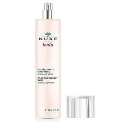 nuxe body eau delassante parfumante 100ml bottle, relaxing body spray by nuxe Nuxe Body Eau Delassante Parfumante - Relaxing Scent | 100ml Nuxe Body Eau Delassante Parfumante 100ml nuxe, body-spray, relaxing-scent, natural-ingredients, daily-use, light-fragrance, moisturizing, coconut, white-flowers, ai-generated