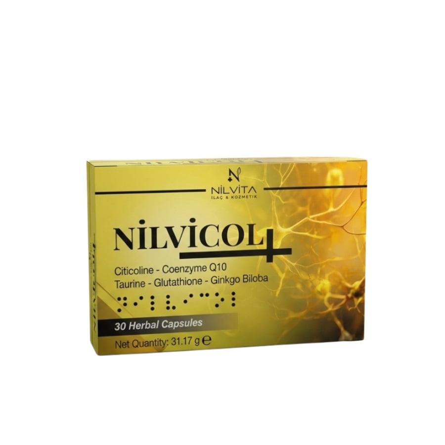 Nilvita Nilvicol 30 Soft Gel Capsules with Citicoline and Coenzyme Q10