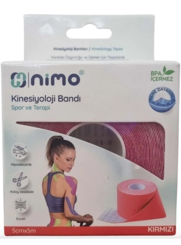 Nimo Kinesiology Tape Red Supportive Athletic Band 5cm x 5m
