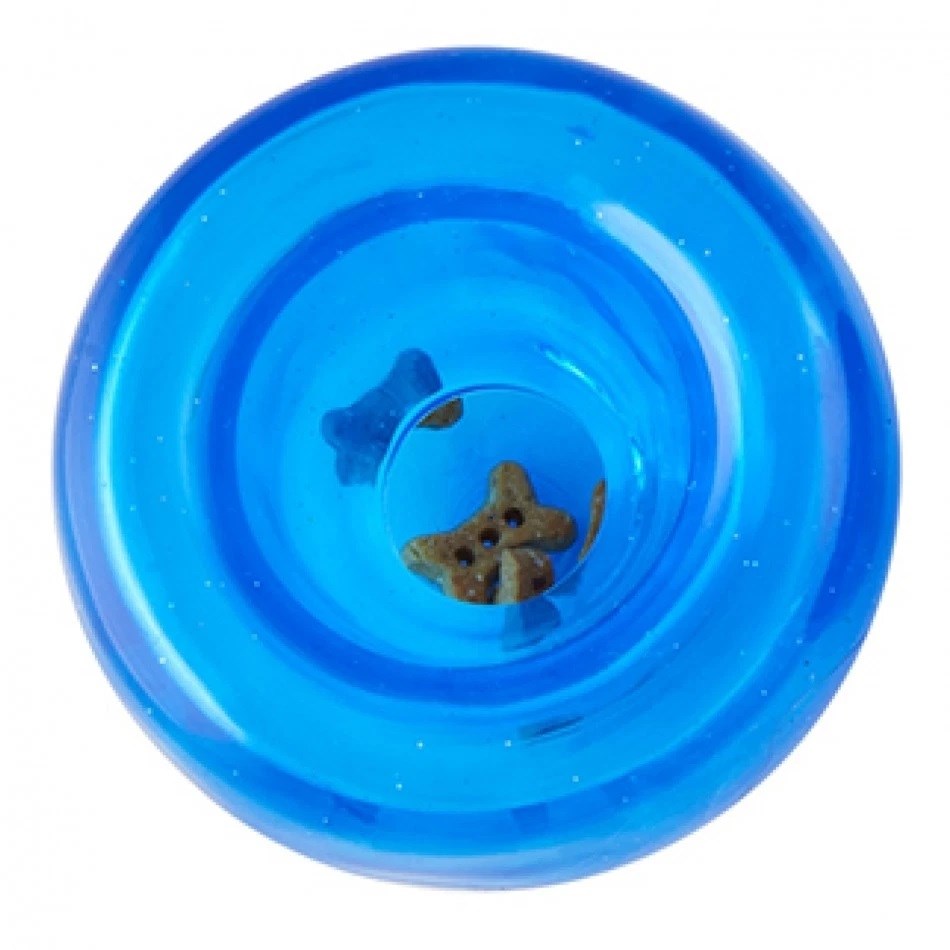 Petstages Nina Ottosson Lil Snoop Interactive Snack Ball Blue 3in