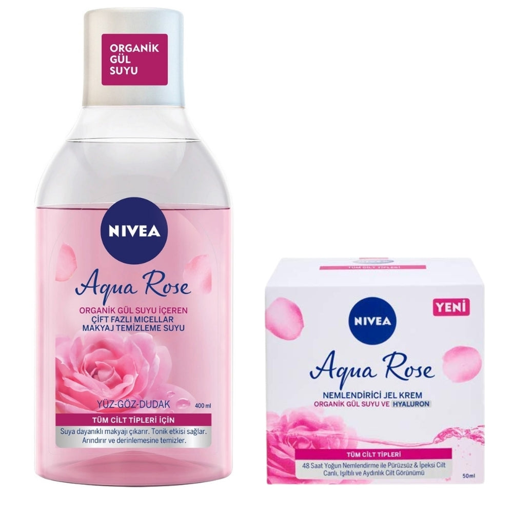 Nivea Aqua Rose Gel Cream &amp; Micellar Water Skincare Set