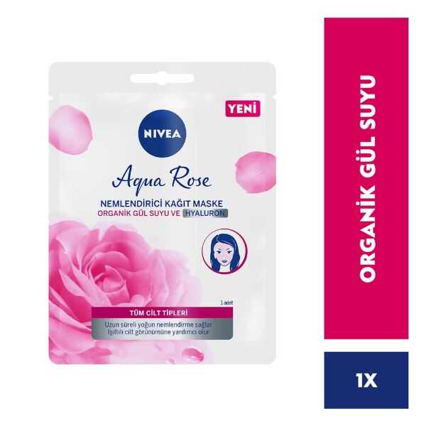 Nivea Aqua Rose Hydrating Sheet Mask for Glowing Skin 1 Count