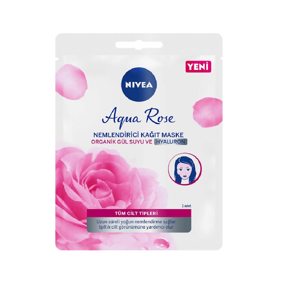 Nivea Aqua Rose Hydrating Sheet Mask for Glowing Skin 1 Count