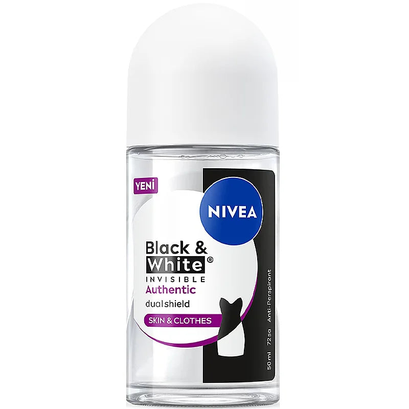 Nivea Black & White Authentic Deodorant Roll-On 50ml