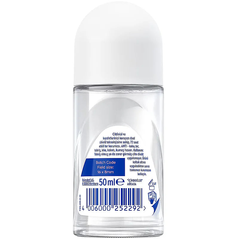 Nivea Black & White Authentic Deodorant Roll-On 50ml