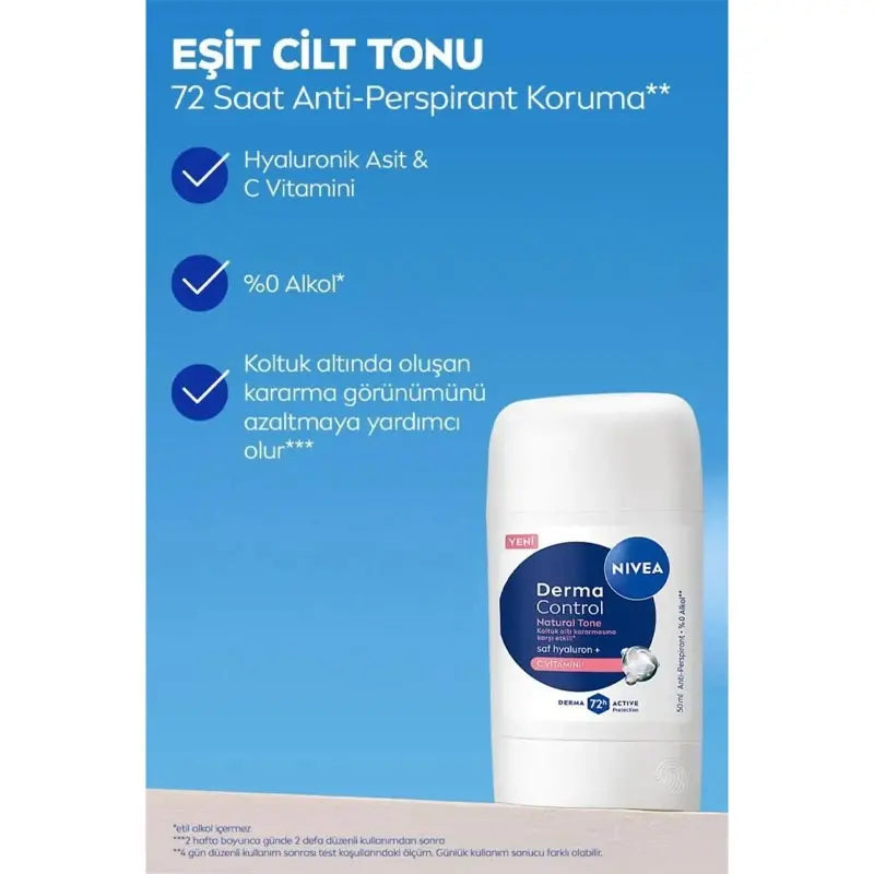 Nivea Derma Control Natural Stick Deodorant 50ml