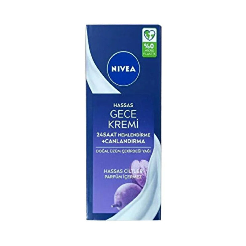 Nivea Sensitive Night Cream with Grape Seed Oil 50 ml